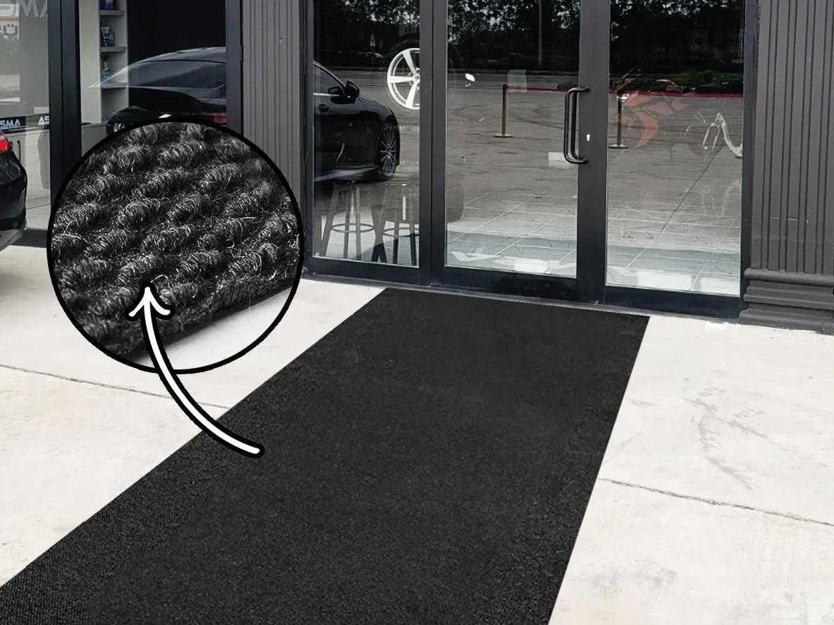 İş Yeri Paspası İç ve Dış Mekan Kullanımı Büyük Paspas Dükkan Önü Kapı Paspası Siyah