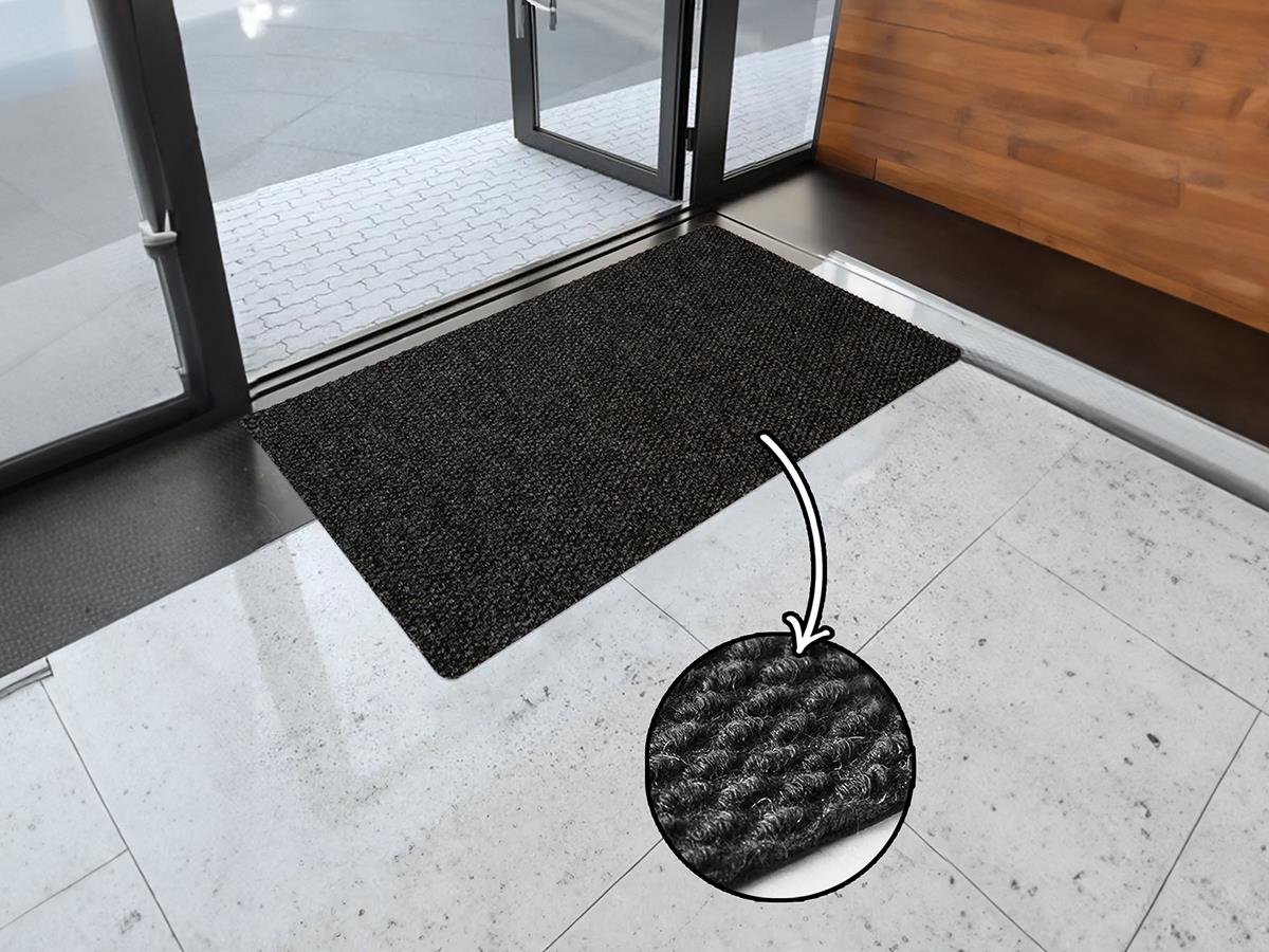 İş Yeri Paspası İç ve Dış Mekan Kullanımı Büyük Paspas Dükkan Önü Kapı Paspası Siyah