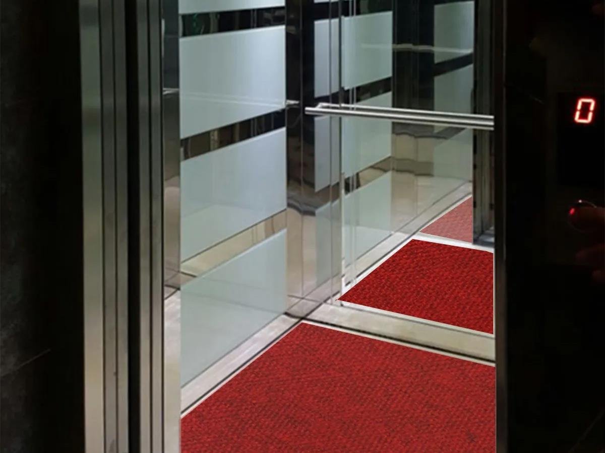 Kırmızı Asansör Paspası İş Yeri ve Bina Paspası Apartman Paspası Kaymaz Paspas