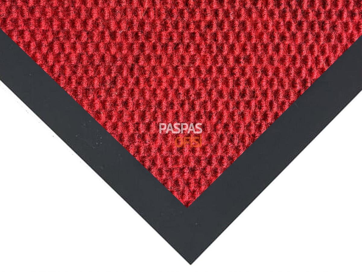 Kırmızı İş Yeri Paspası Dükkan Önü Yer Paspası Halı Paspas Rampalı