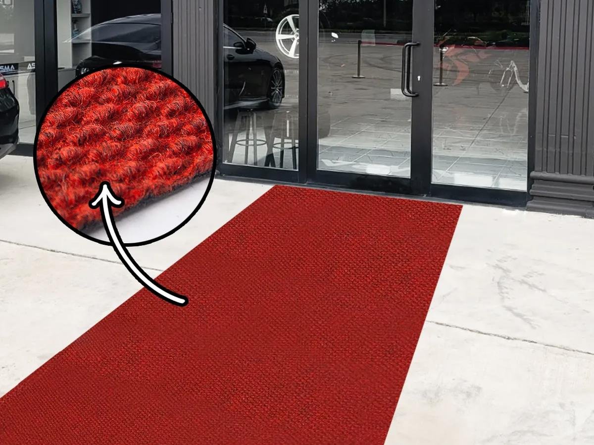 Kırmızı İş Yeri Paspası Kapı Önü Paspası Dış Mekan Paspası