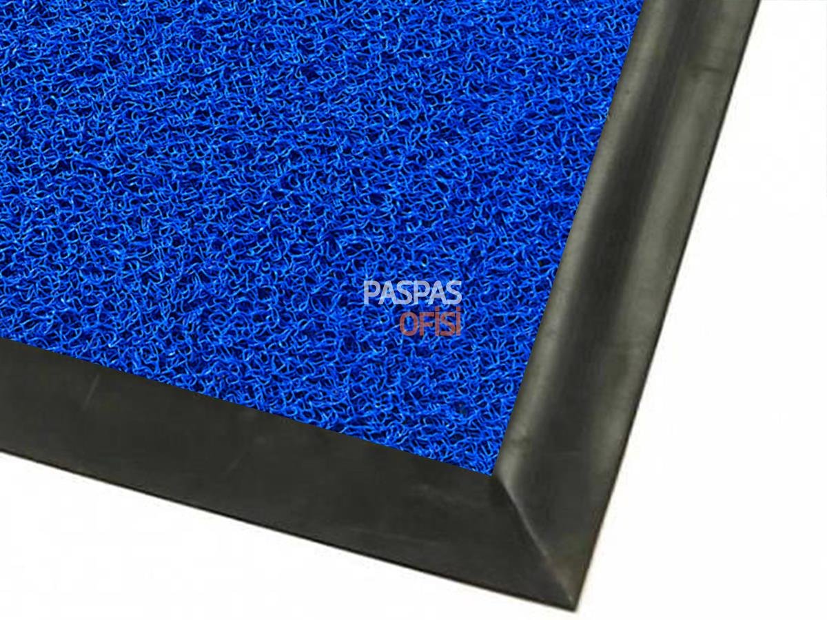 Lacivert Kıvırcık Paspas Kauçuk Rampalı