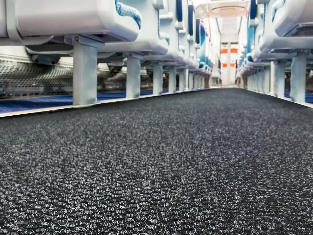 Siyah Araç İçi Paspas Otobüs ve Servis Paspası Otobüs ve Servis Halısı