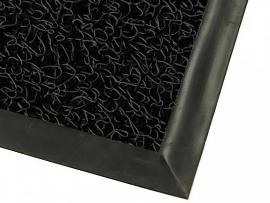 Siyah Kıvırcık Paspas Kauçuk Rampalı