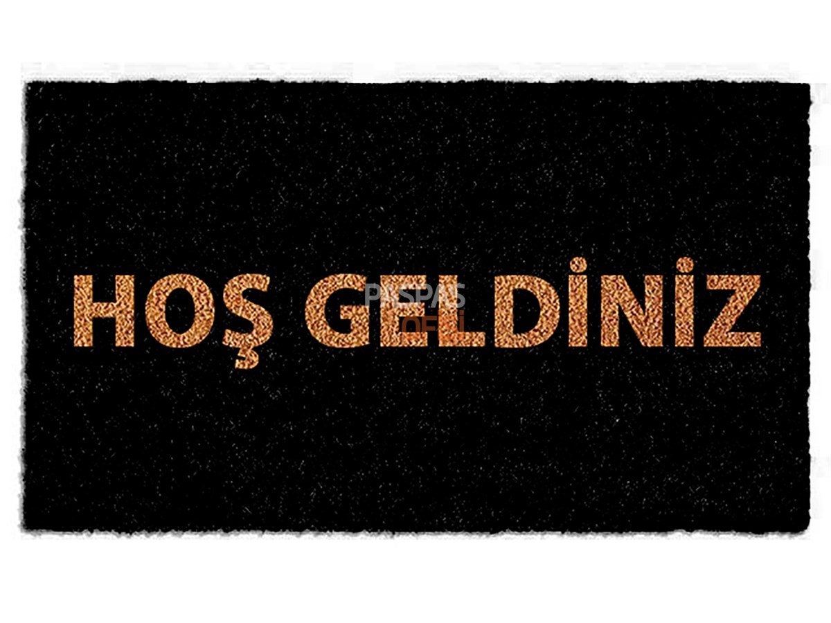 Siyah Koko Paspas Hoş Geldiniz Yazılı