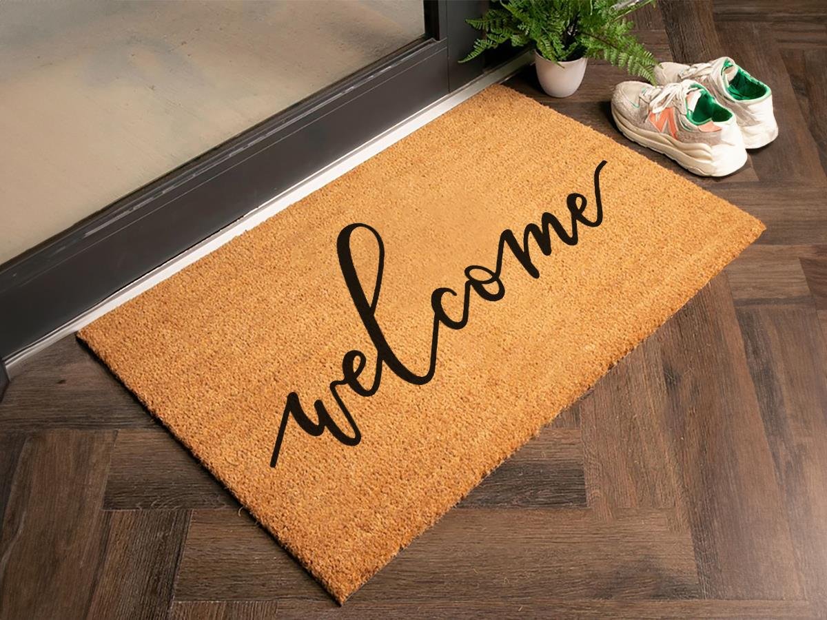 Welcome El Yazılı Paspas Koko Paspas Dış Kapı Paspası