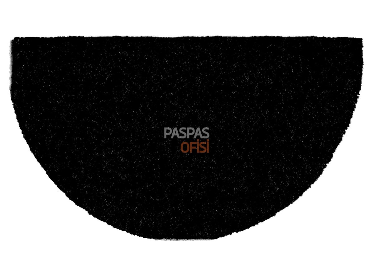 Yarım Daire Paspas Kapı Paspası Siyah