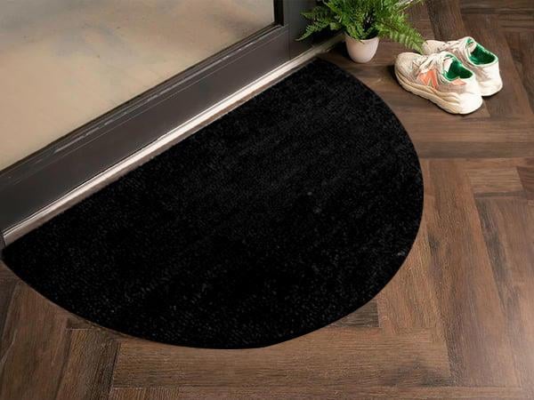 Yarım Daire Paspas Kapı Paspası Siyah