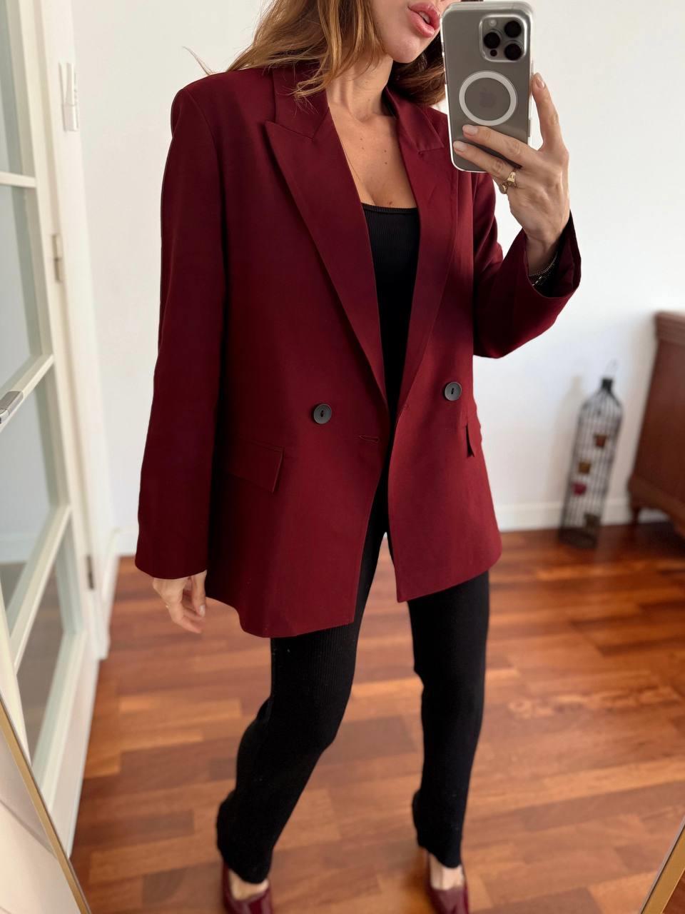 Kadın Double Kumaş Astarlı Blazer Ceket