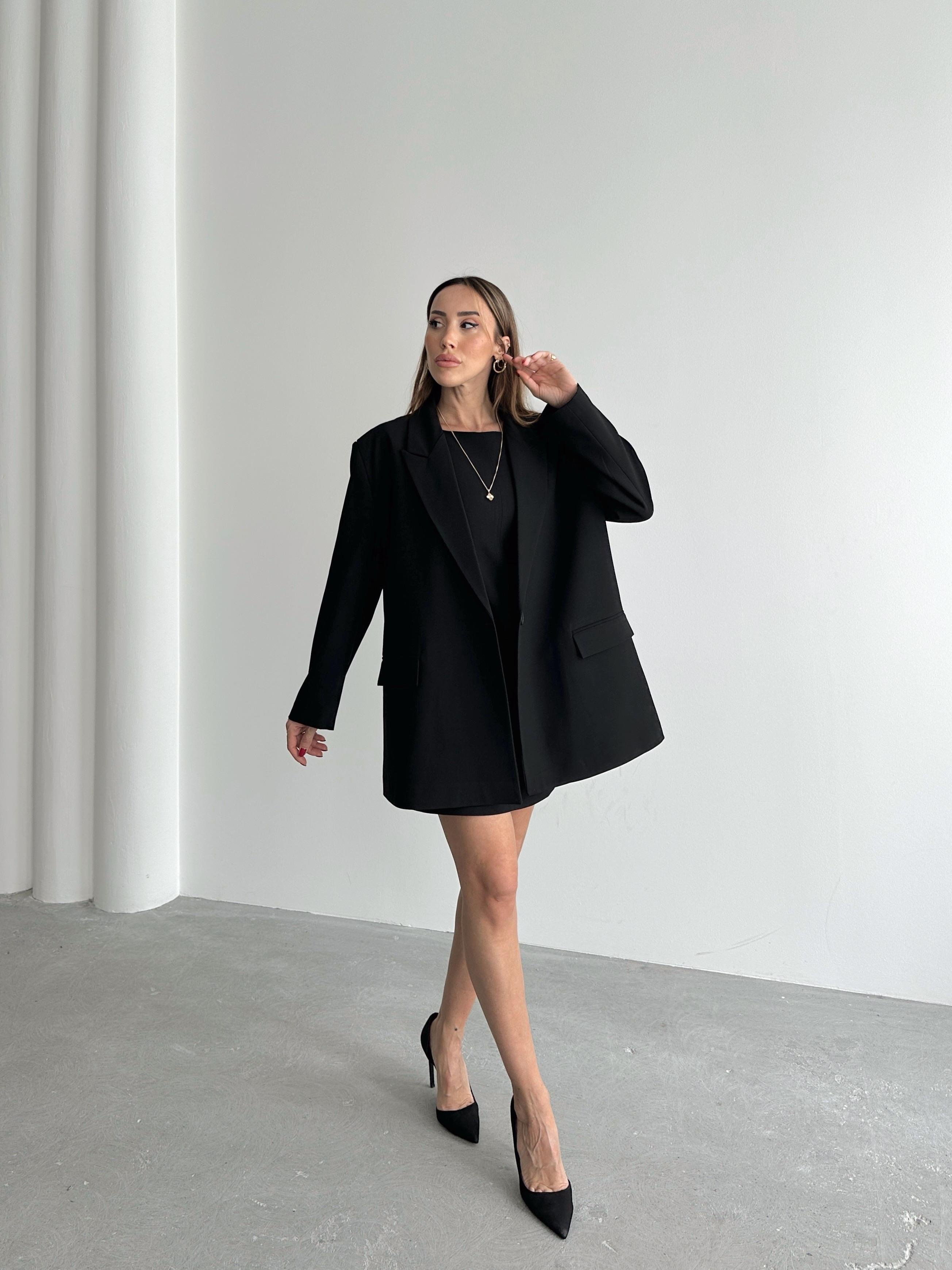 Kadın Oversize Siyah Blazer Ceket