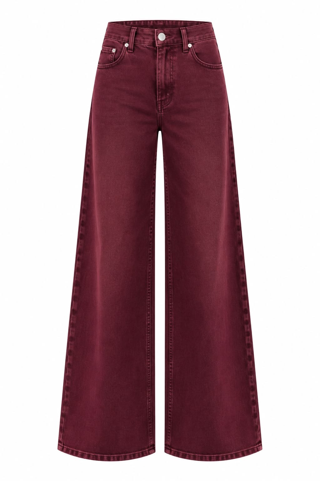 Maison Bol Paça Dökümlü Mürdüm Pantolon 