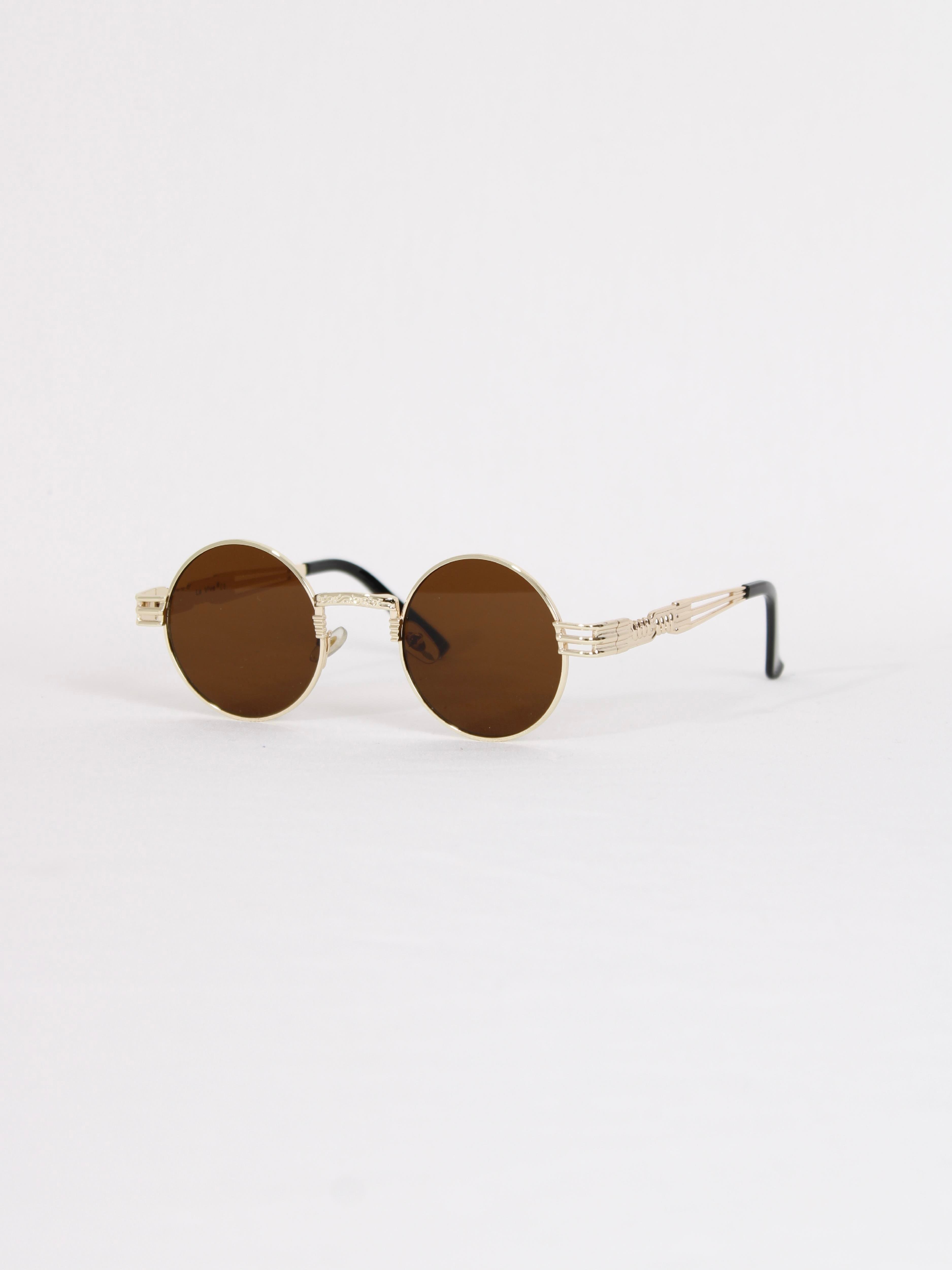 Unisex Orbiton Gold Çerçeve Kahverengi Güneş Gözlüğü