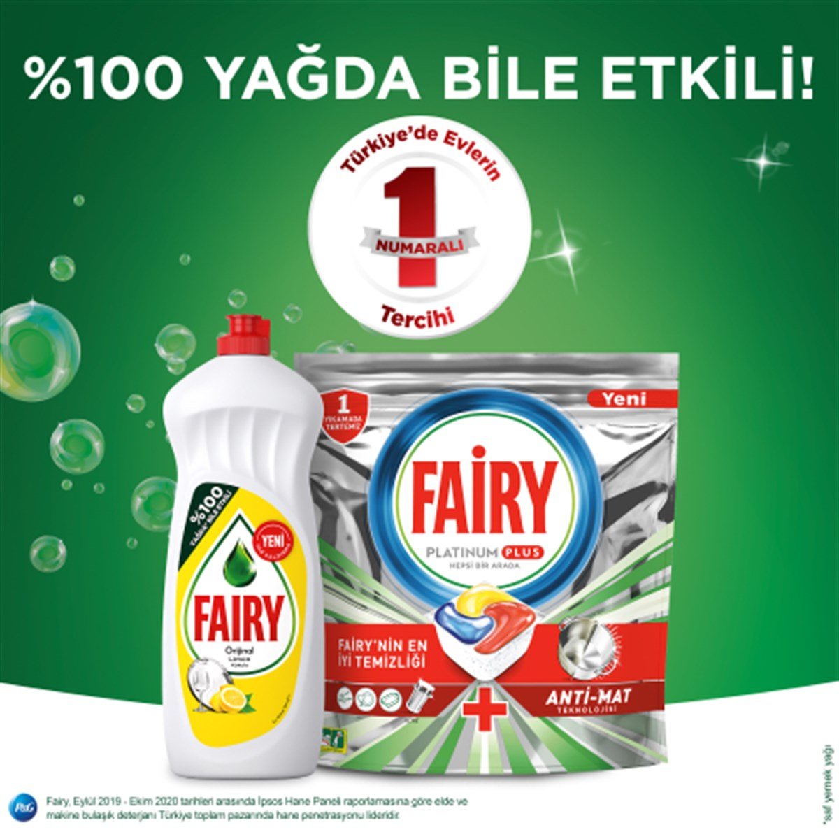 Fairy Hepsi Bir Arada 60 Yıkama Bulaşık Makinesi Deterjanı Kapsülü Limon Kokulu