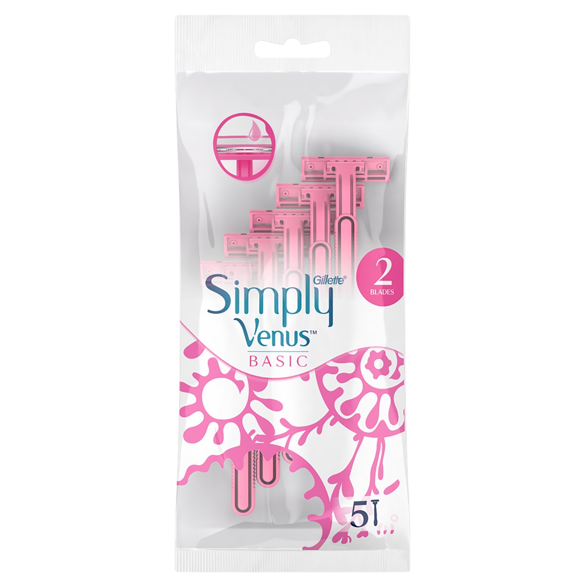 Gillette Simply Venus 2 Basic Kadın Tıraş Bıçağı 5 li