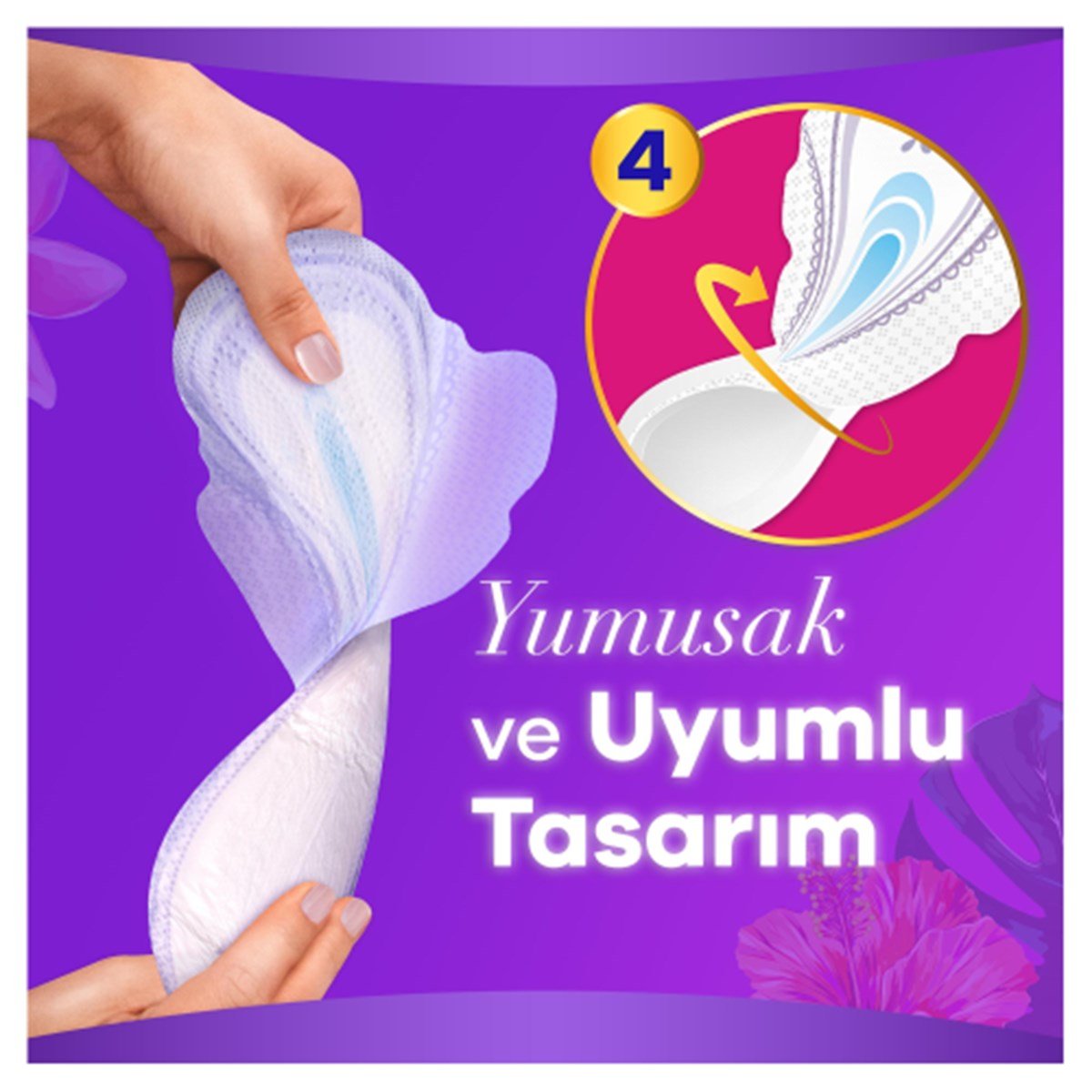 Orkid Platinum Hijyenik Ped Gece Extra Tekli Paket 6 Ped