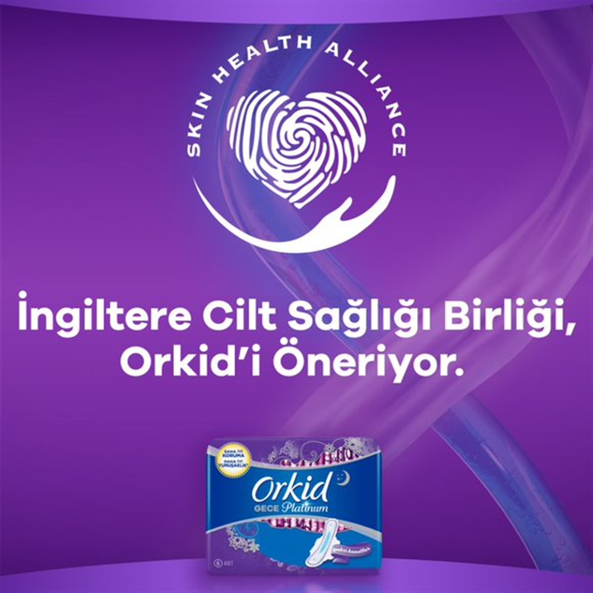 Orkid Platinum Hijyenik Ped Gece Tekli Paket 6 Ped