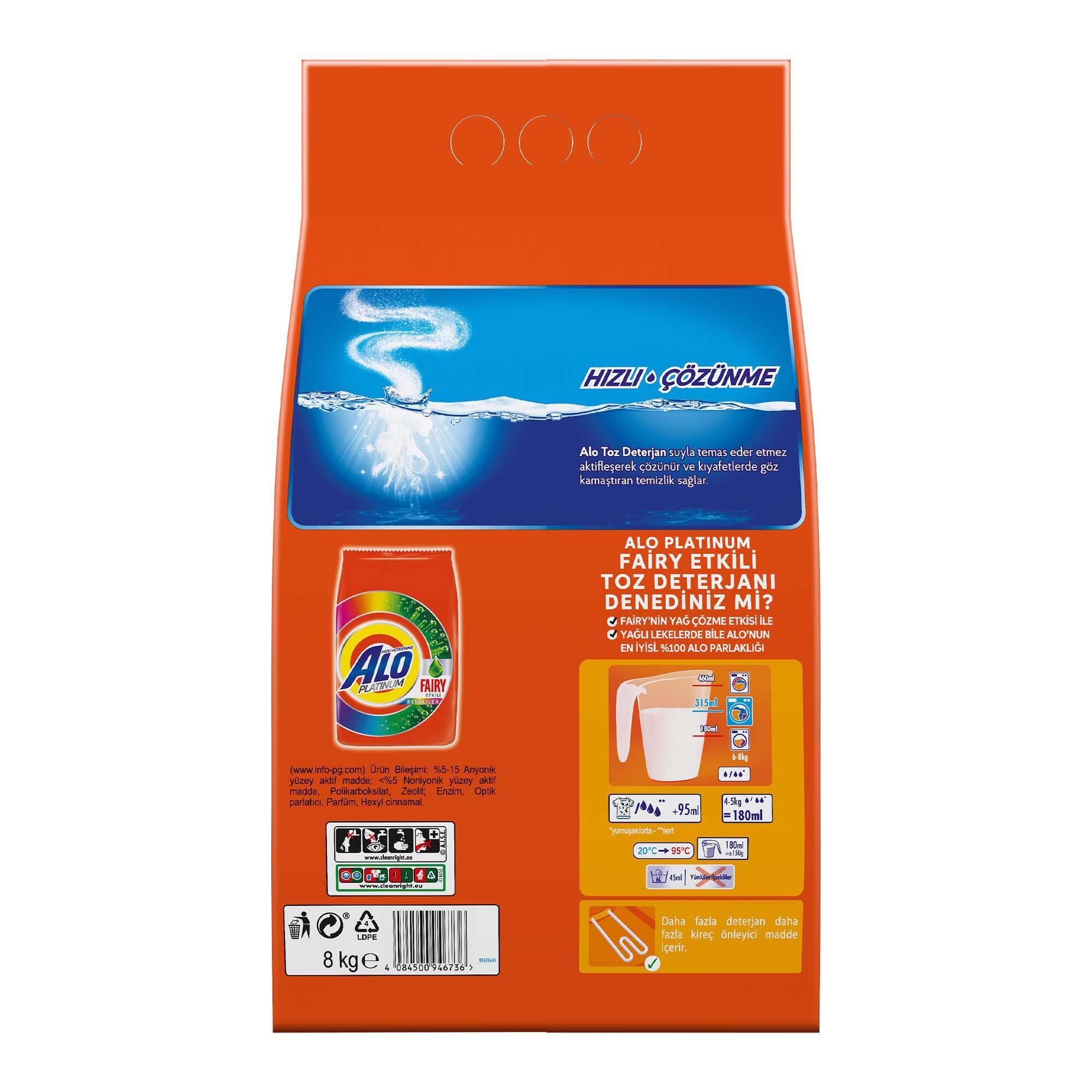 Alo Beyazlar Ve Renkliler Toz Deterjan 8 Kg