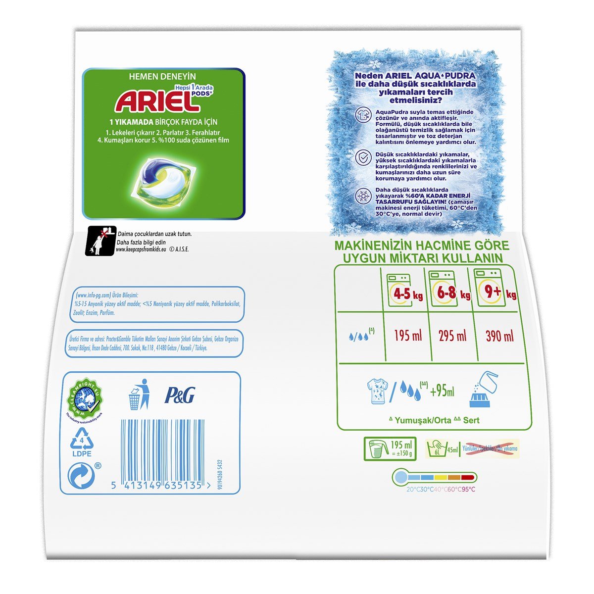 Ariel 1,5 kg Toz Çamaşır Deterjanı Parlak Renkler