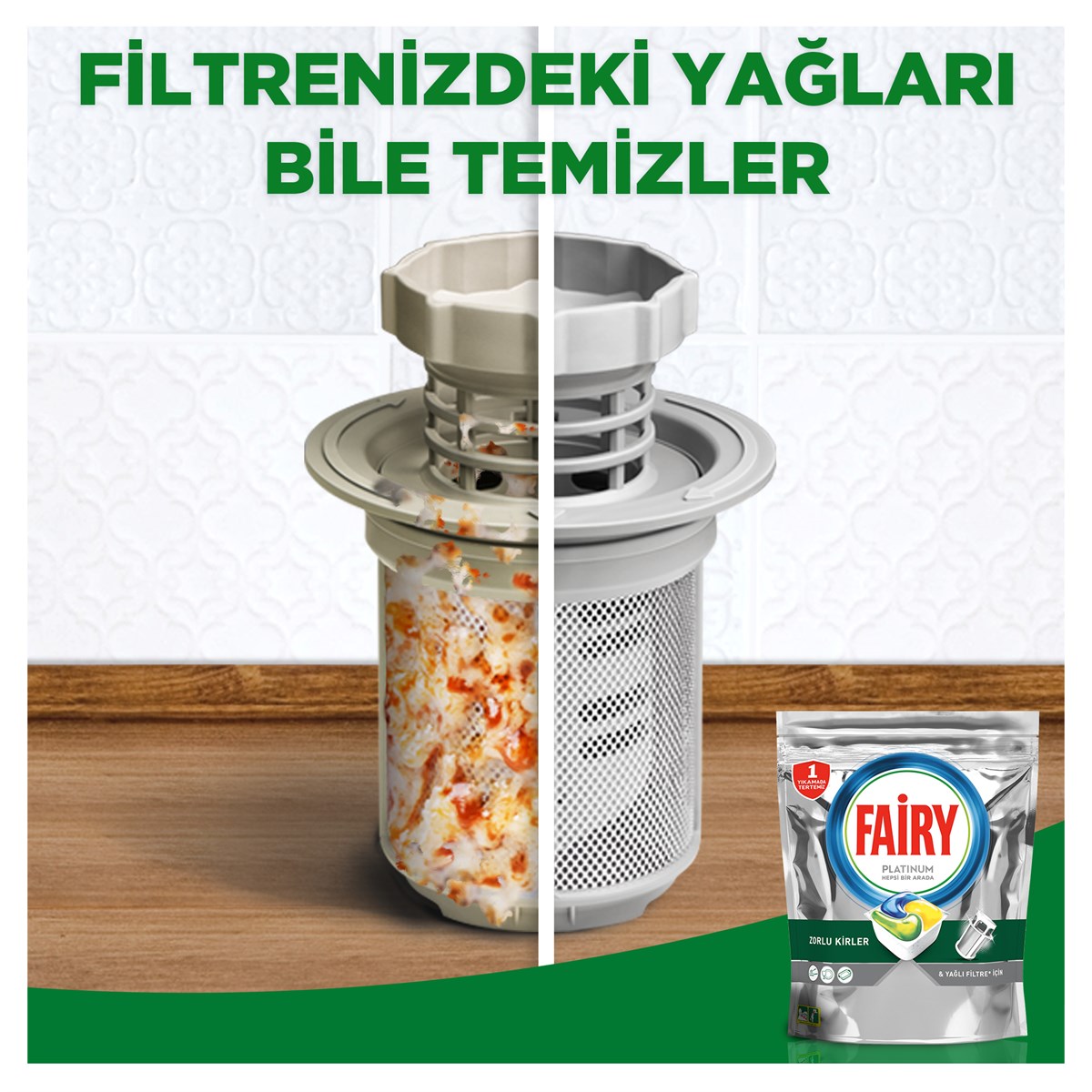 Fairy Platinum 15 Yıkama Bulaşık Makinesi Deterjanı Kapsülü Limon Kokulu
