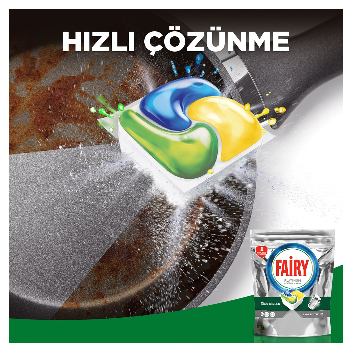 Fairy Platinum 60 Yıkama Bulaşık Makinesi Deterjanı Kapsülü Limon Kokulu