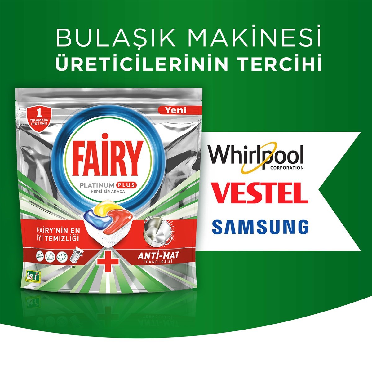 Fairy Platinum Plus 5 Yıkama Bulaşık Makinesi Deterjanı Kapsülü