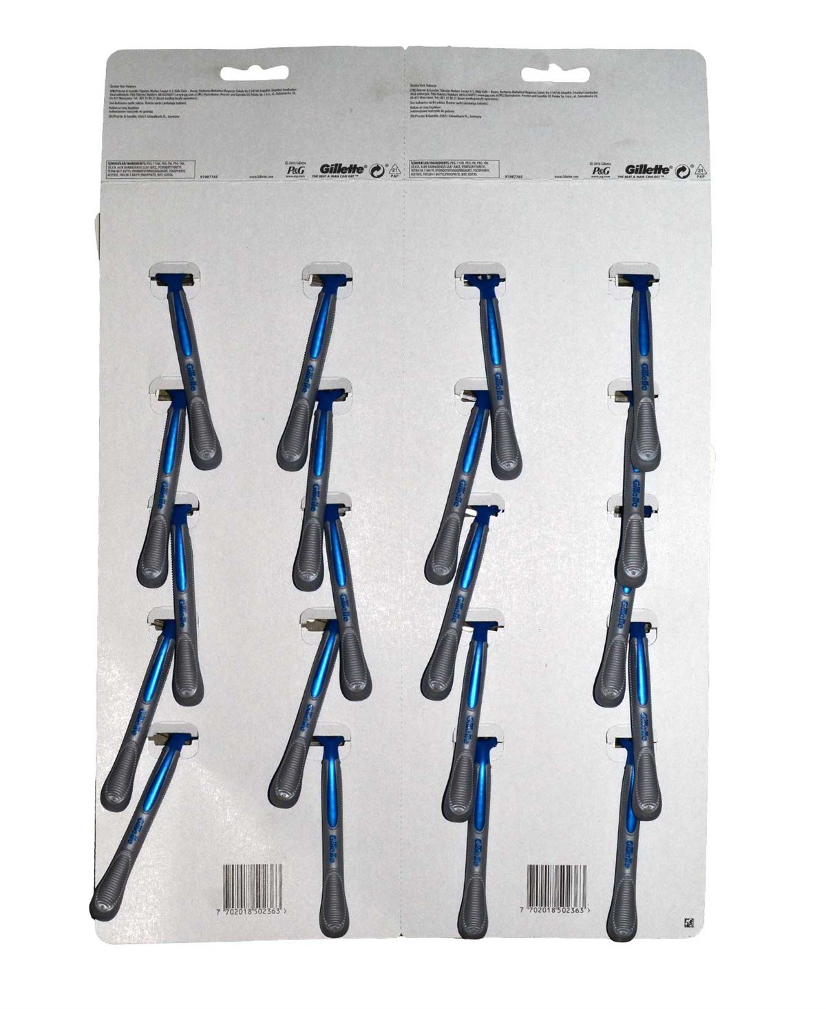 Gillette Blue2 Maximum Tıraş Bıçağı 20'li Kartela