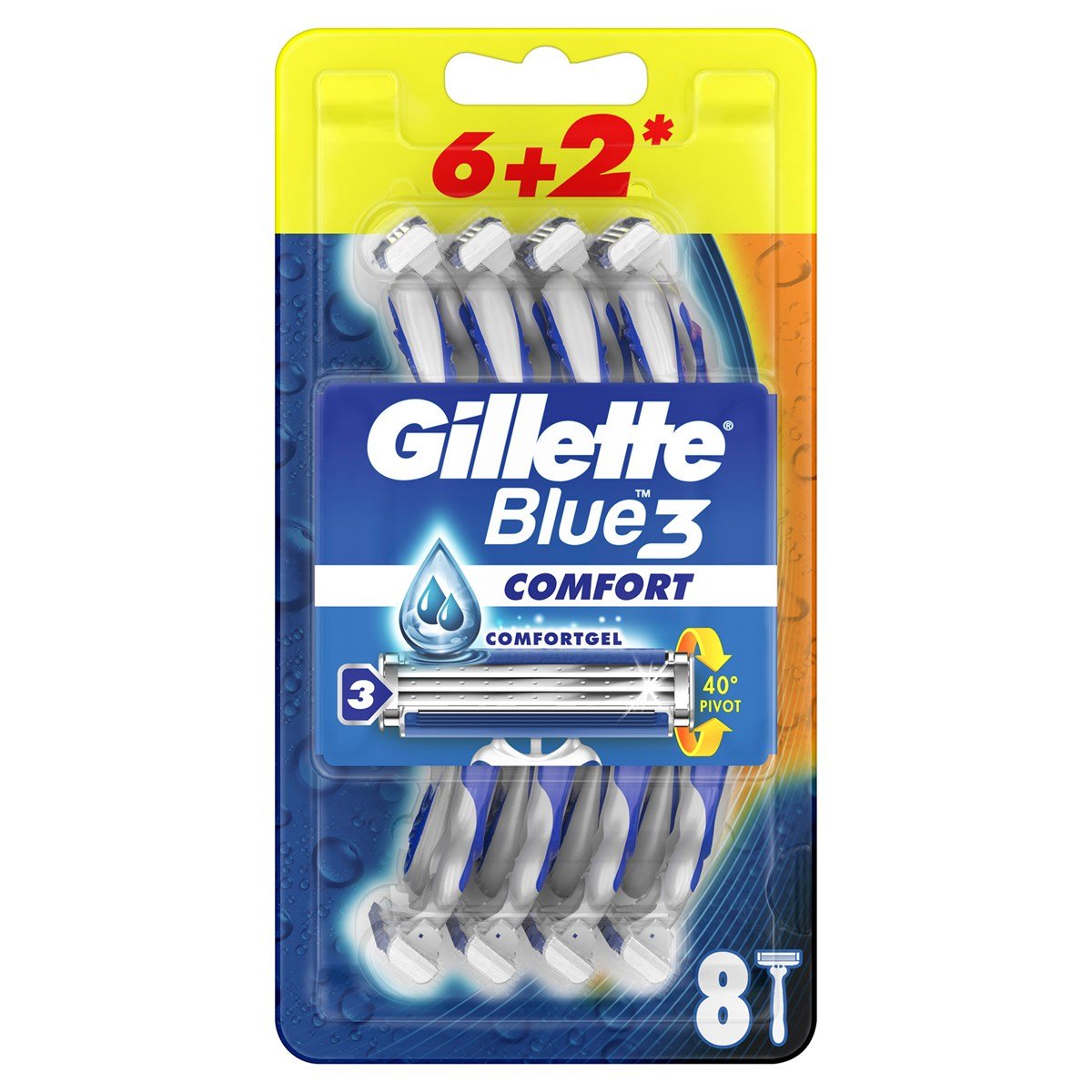 Gillette Blue3 Comfort Kullan At Tıraş Bıçağı 8 Adet
