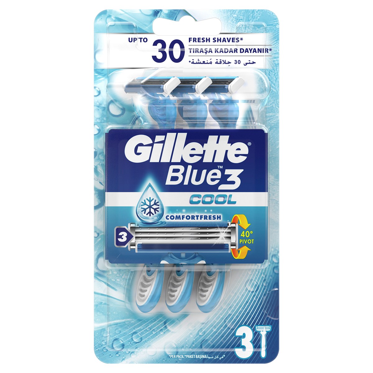 Gillette Blue3 Cool Kullan At Tıraş Bıçağı 3 Adet