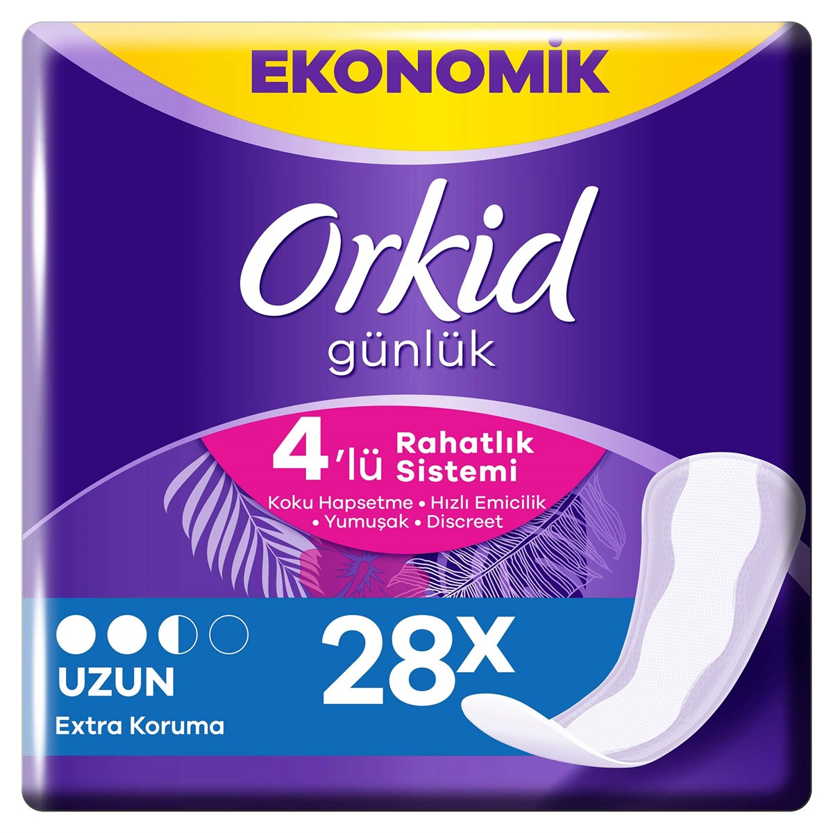 Orkid Günlük Extra Koruma Uzun 28 adet