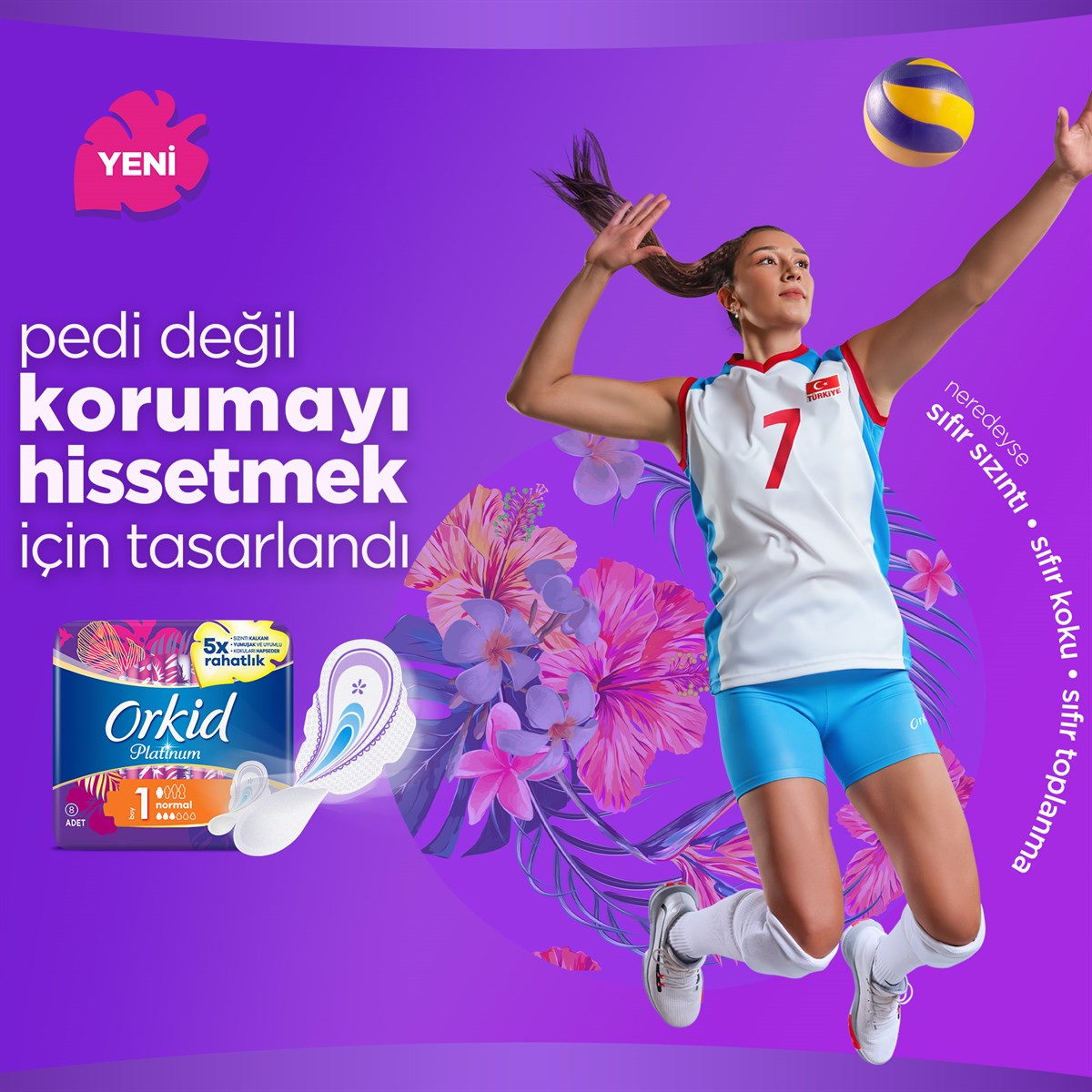 Orkid Platinum Hijyenik Ped Normal 8 Adet