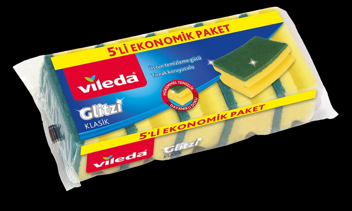 Vileda Oluklu Sünger Ekonomik Paket 5 Adet