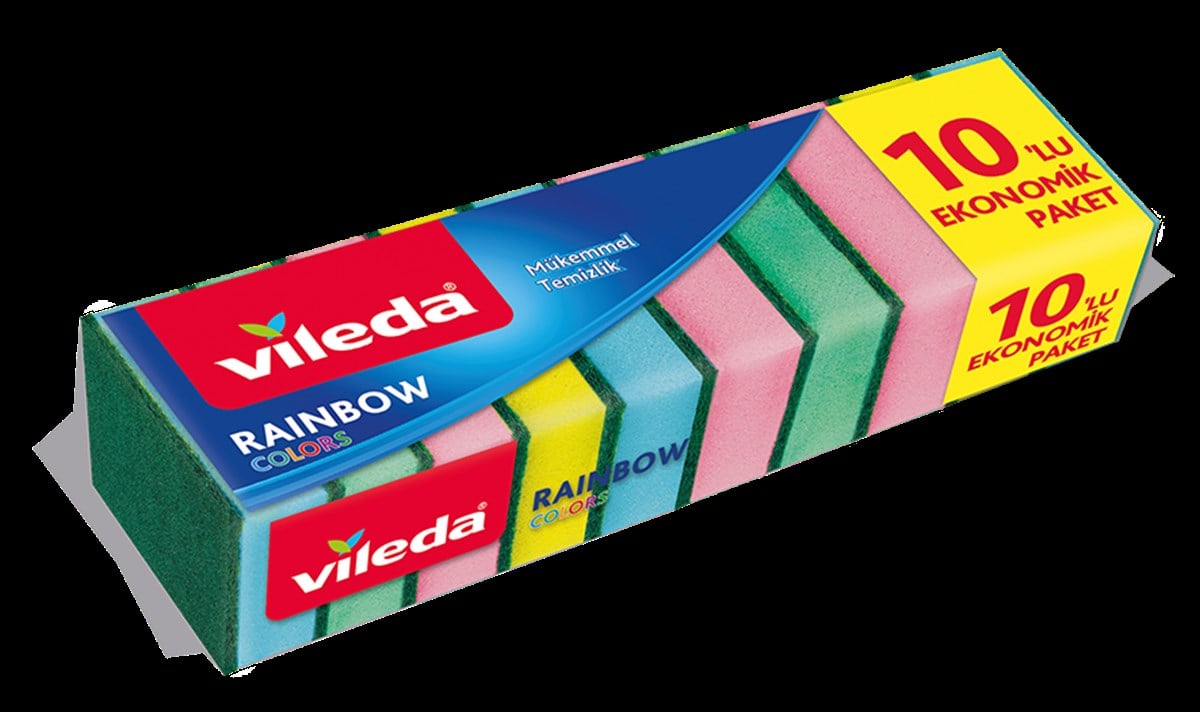 Vileda Rainbow Sünger Ekonomik Paket 10 Adet
