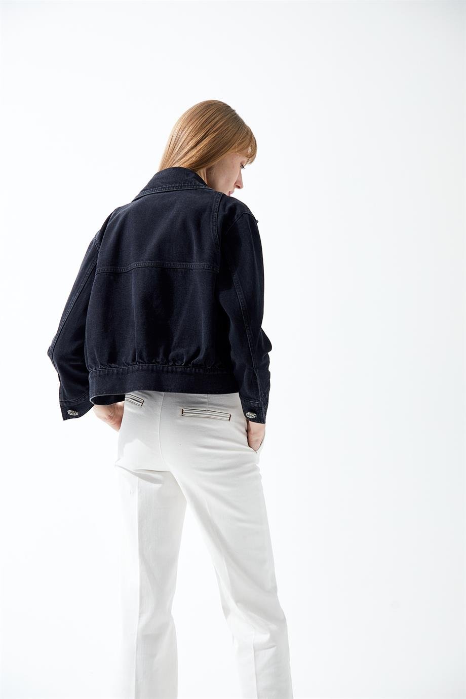 Leomar Siyah Denim Ceket