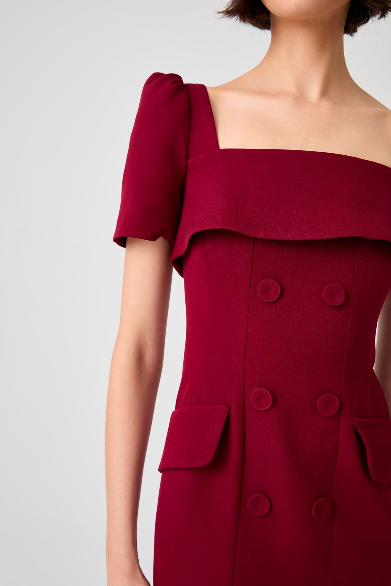 Lotus Bordo Elbise