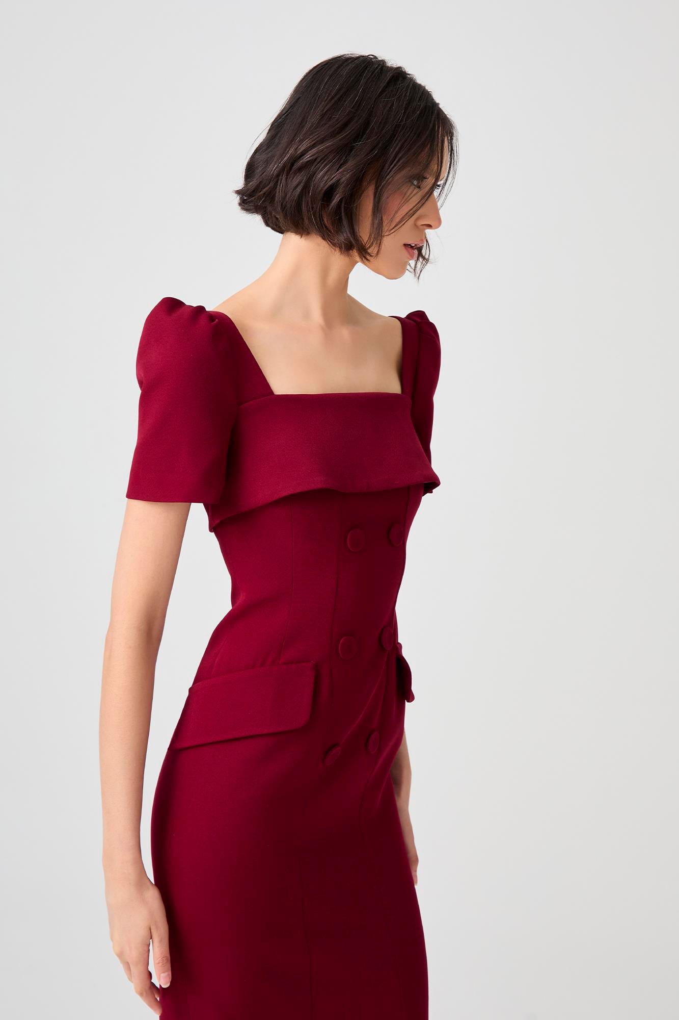Lotus Bordo Elbise