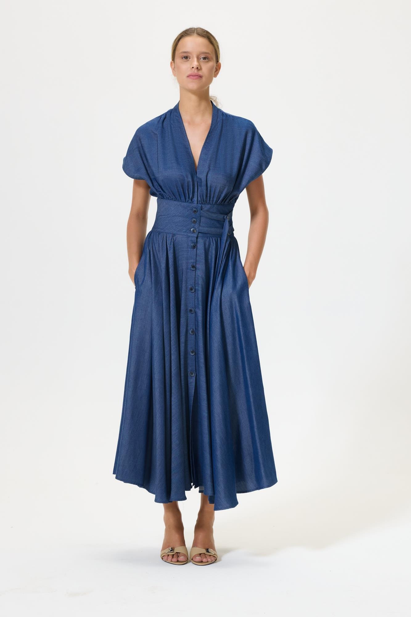 Nadya Denim Elbise