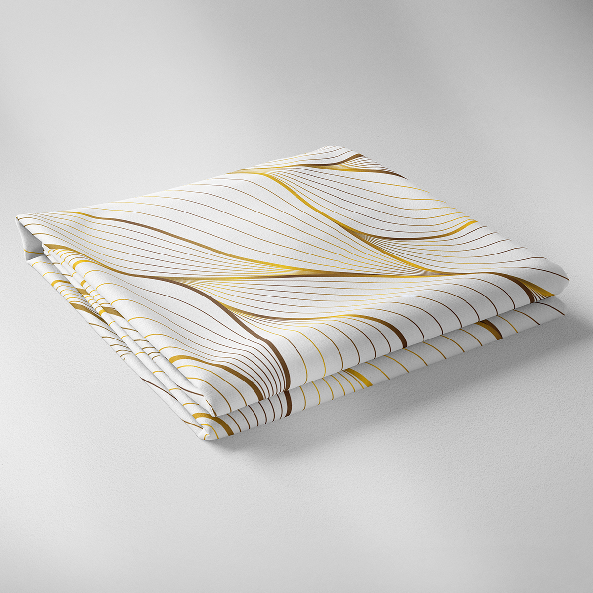 Altın Geometrik Desenli Masa Örtüsü