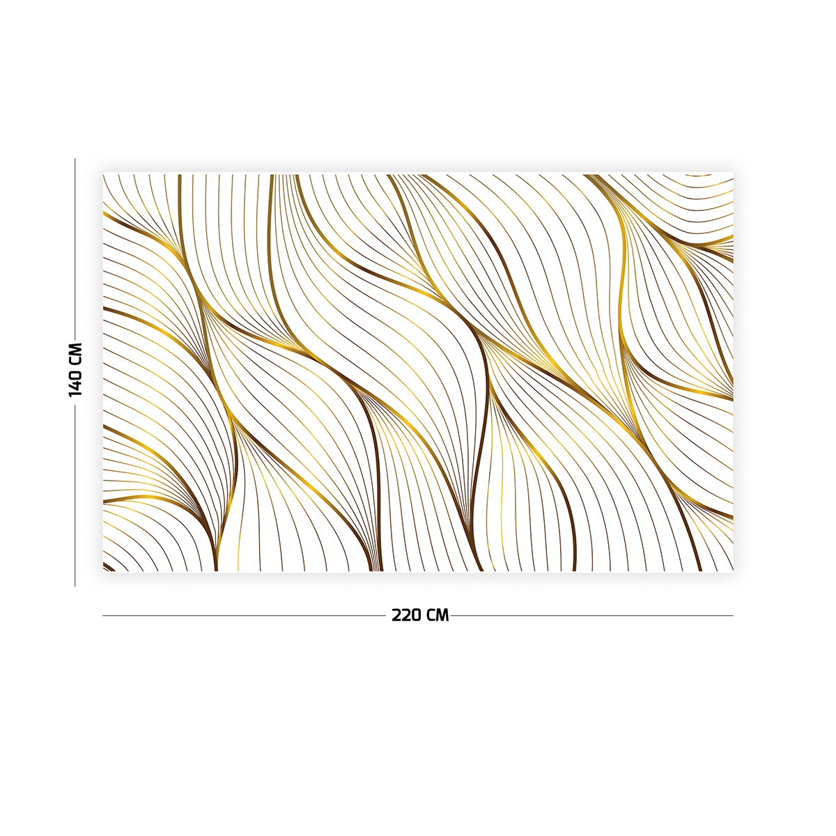 Altın Geometrik Desenli Masa Örtüsü