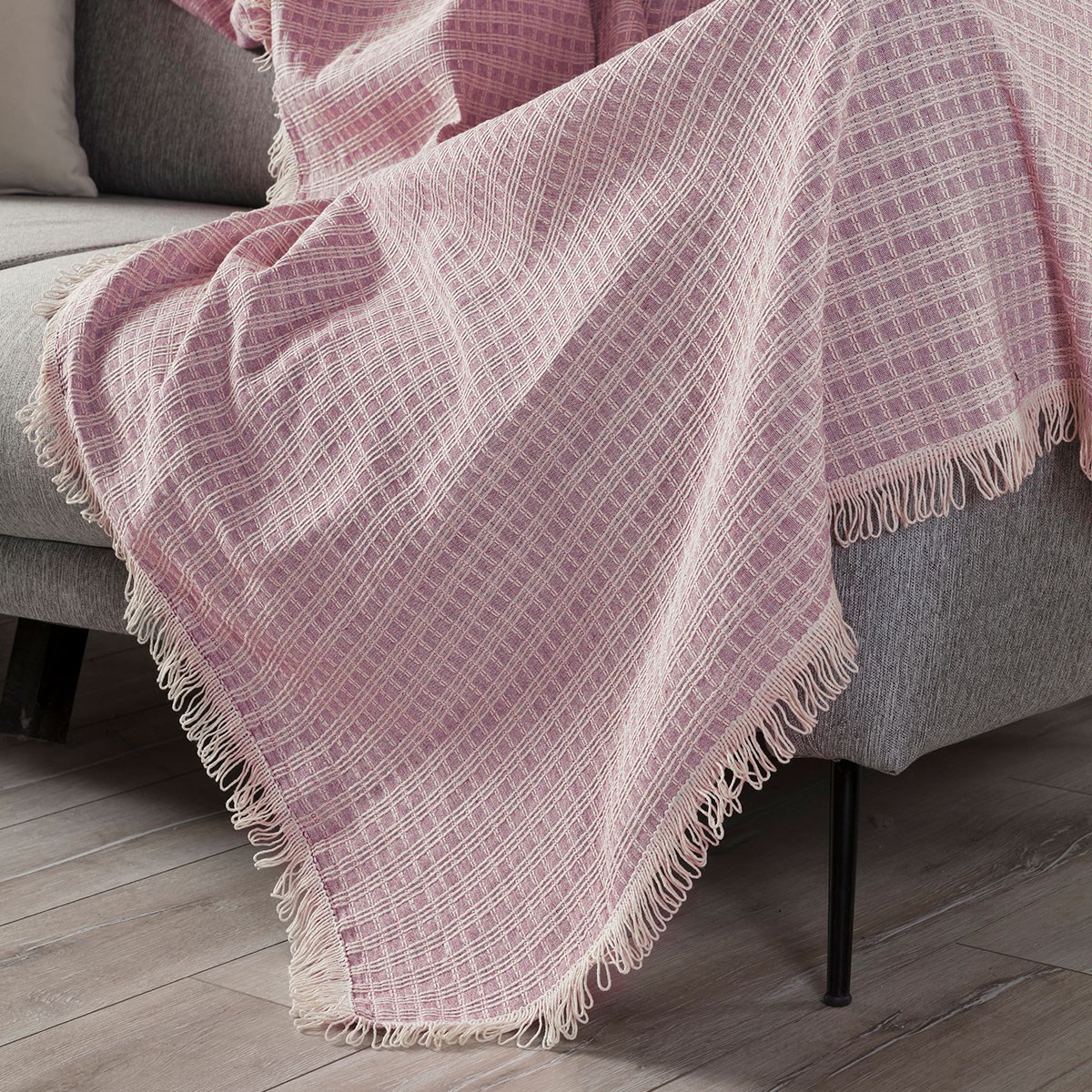 Arya Çok Amaçlı Sık Dokuma Pembe Koltuk Örtüsü 180x230 cm