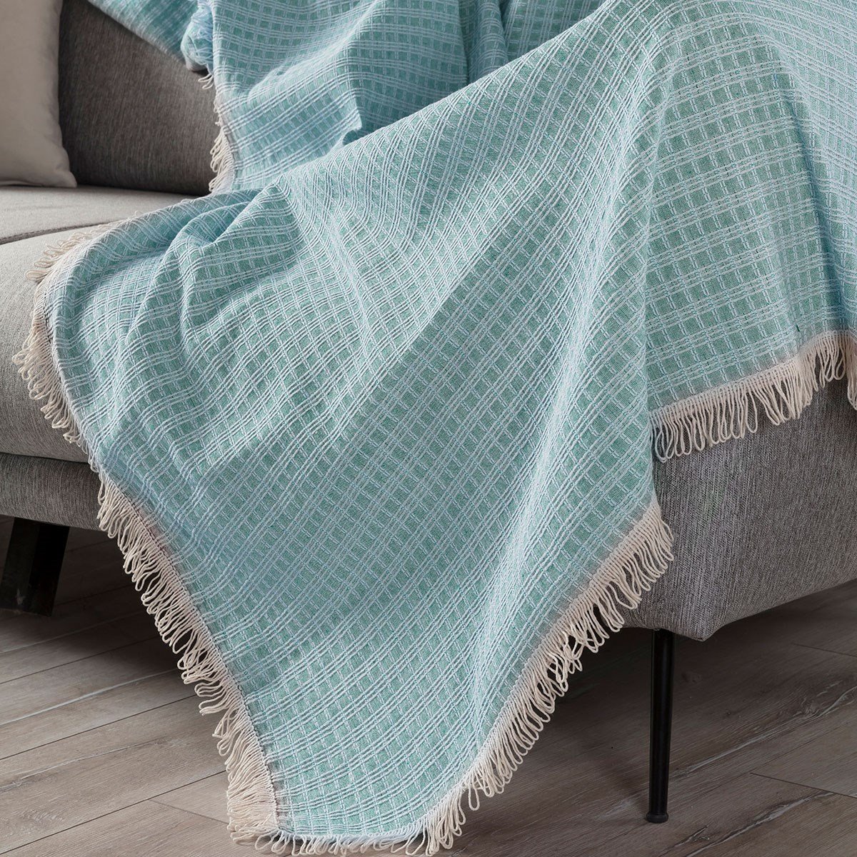 Arya Çok Amaçlı Sık Dokuma Turkuaz Koltuk Örtüsü 180x230 cm