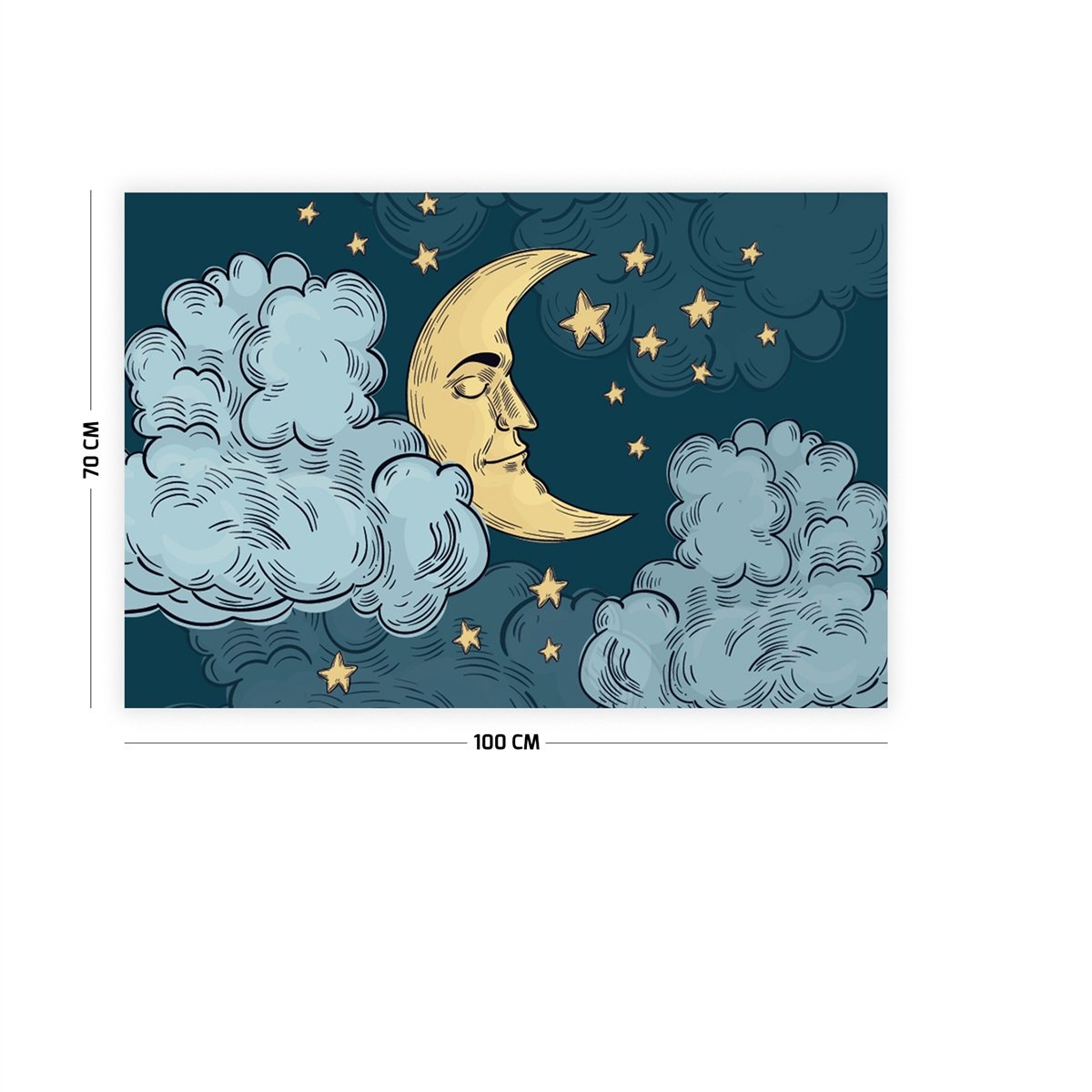 Ay ve Yıldızlar Duvar Örtüsü