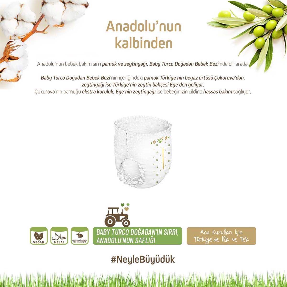 Baby Turco Doğadan Külot Bez 3 Numara Midi 34 Adet