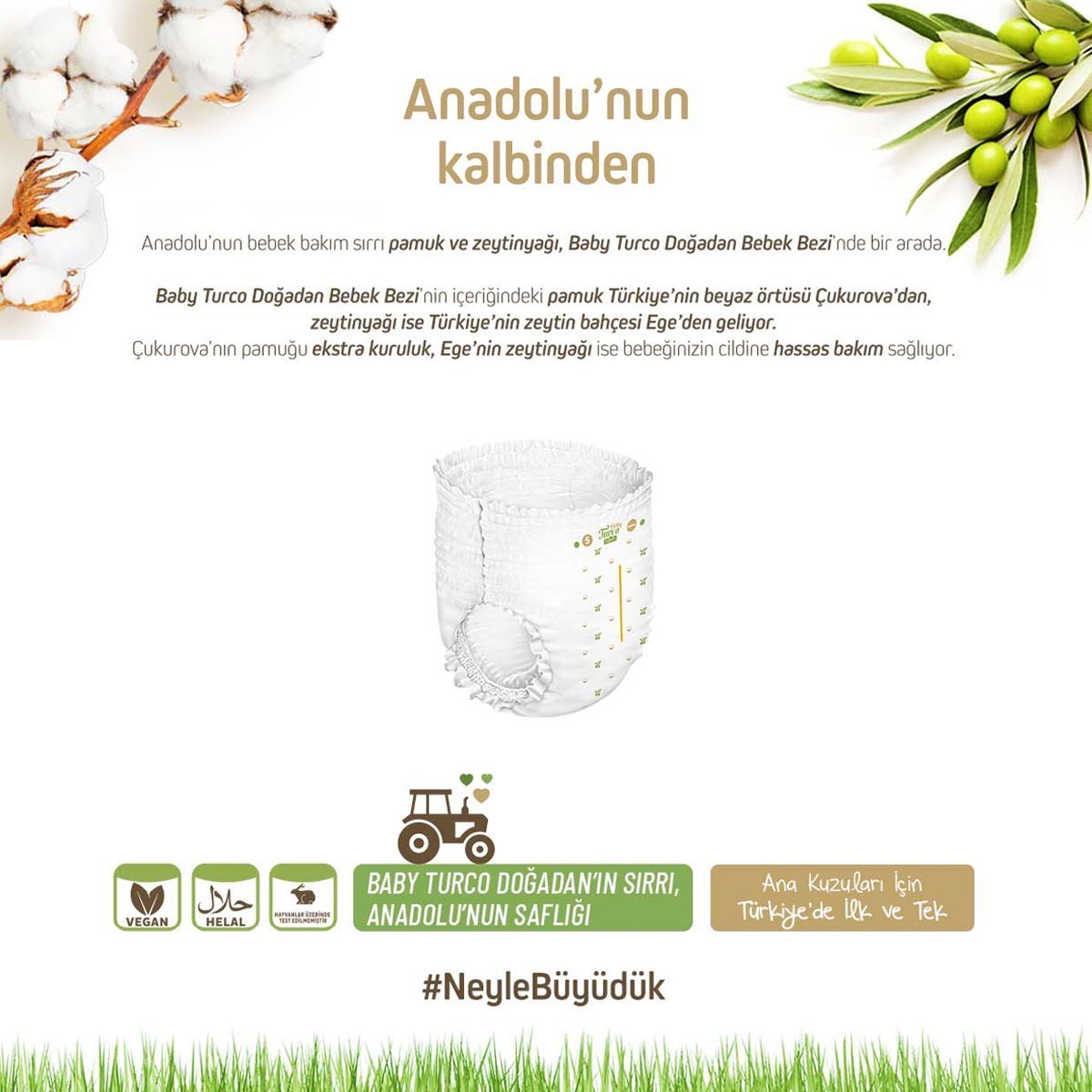 Baby Turco Doğadan Külot Bez 3 Numara Midi 34 Adet
