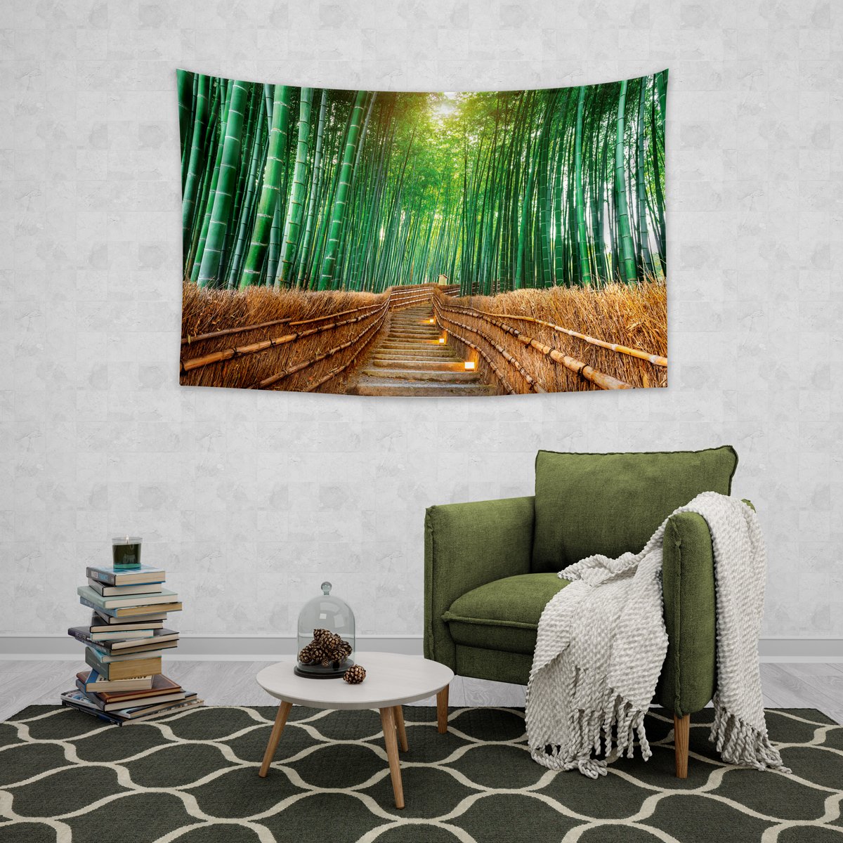 Bambu Ağaçları Duvar Örtüsü