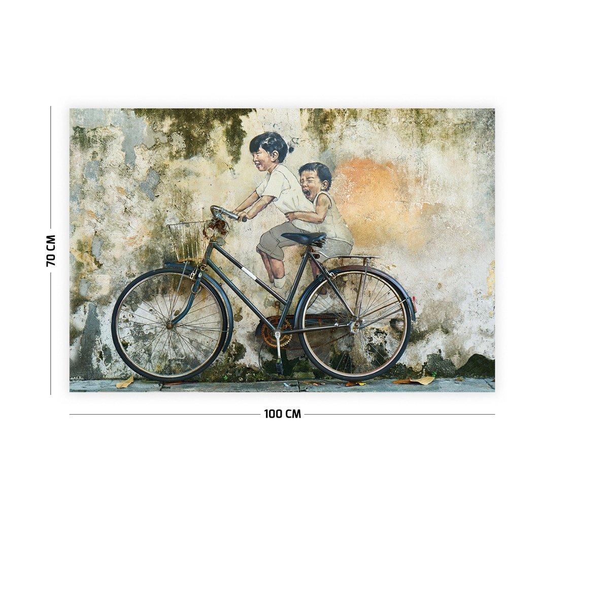 Bisiklet ve Çocuklar Duvar Örtüsü