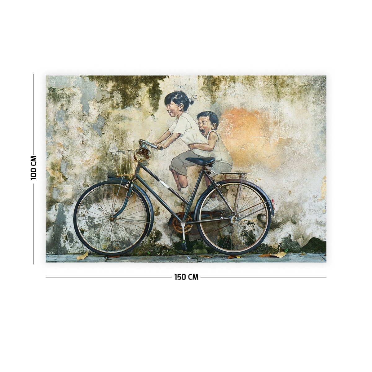 Bisiklet ve Çocuklar Duvar Örtüsü