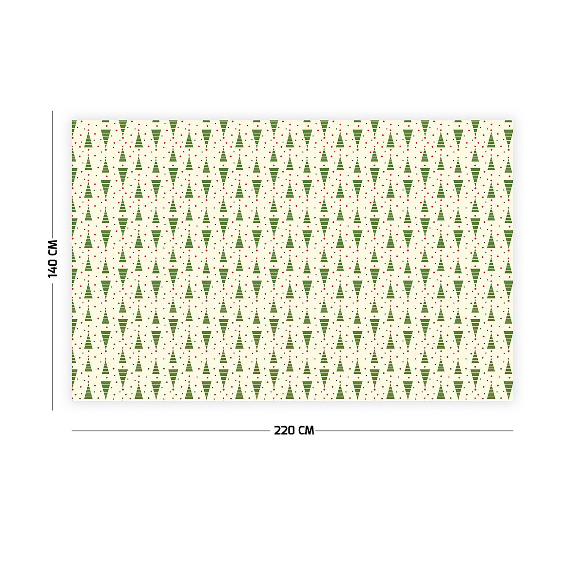 Çam Ağacı Desenli Yılbaşı Masa Örtüsü