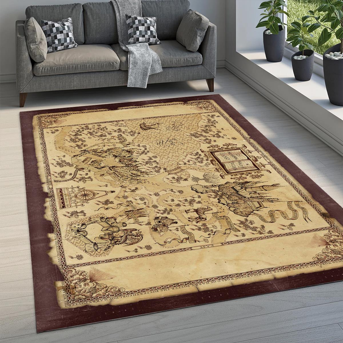 Çapulcu Haritası Halısı Dijital Baskılı Kaydırmaz Tabanlı Yıkanabilir Halı