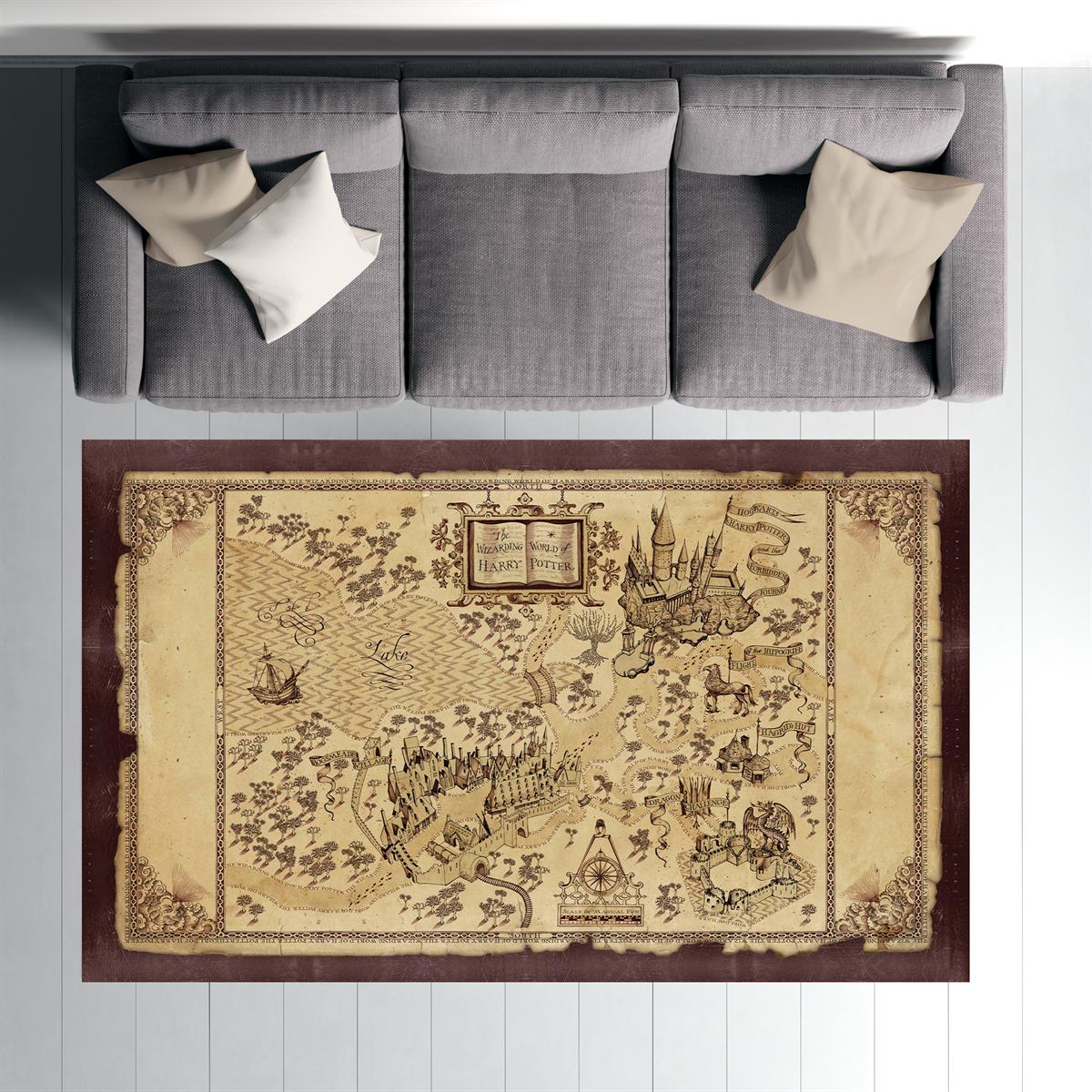 Çapulcu Haritası Halısı Dijital Baskılı Kaydırmaz Tabanlı Yıkanabilir Halı