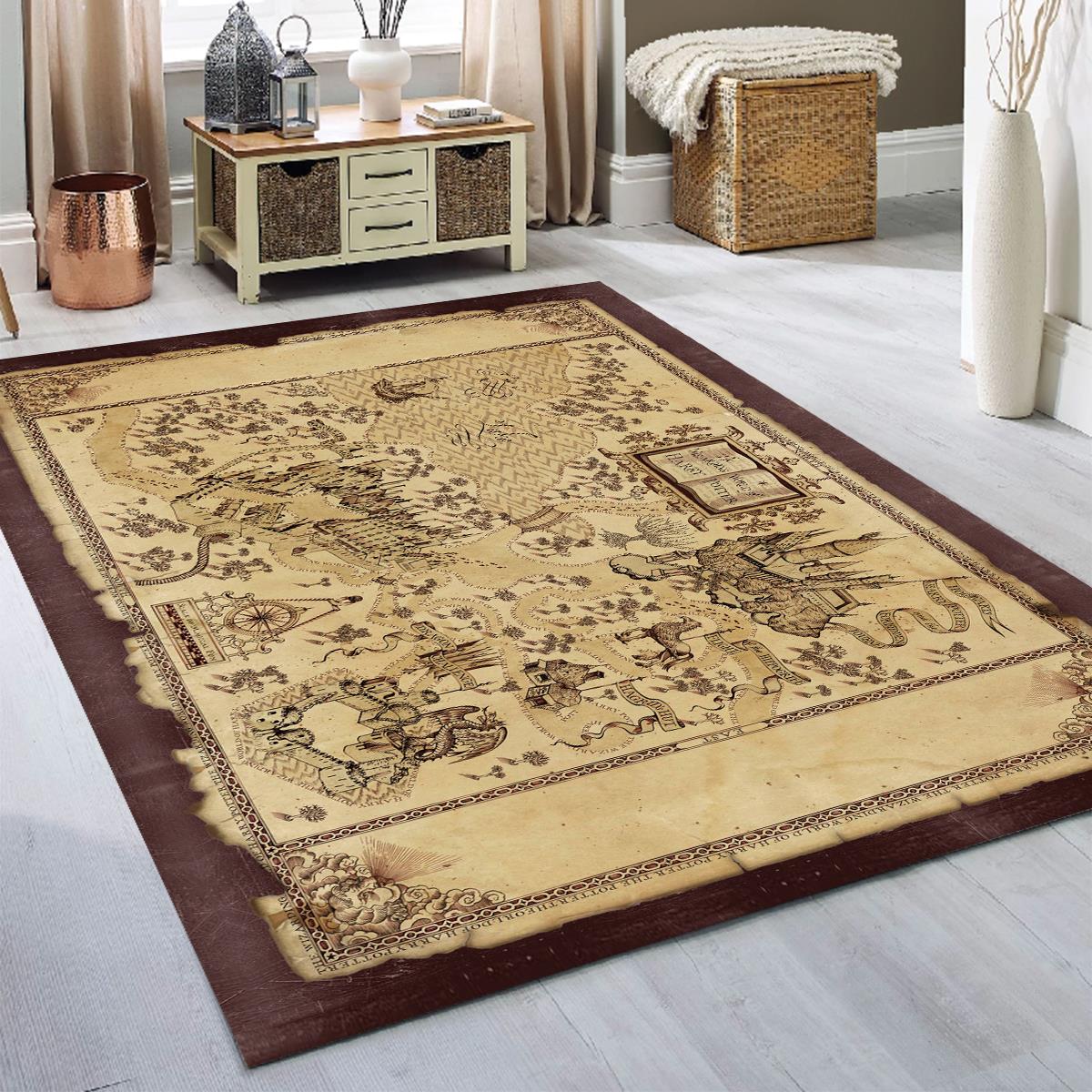 Çapulcu Haritası Halısı Dijital Baskılı Kaydırmaz Tabanlı Yıkanabilir Halı